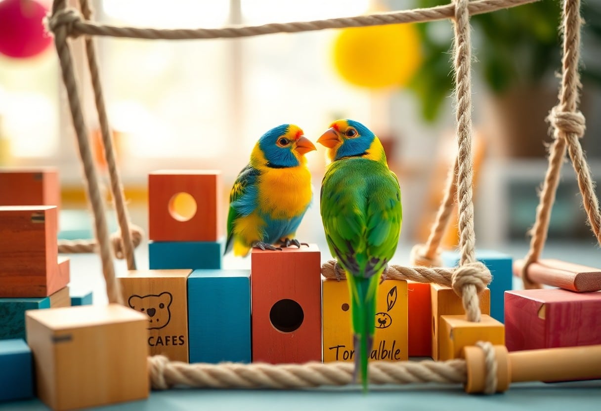 Realizzare giocattoli fai-da-te completamente sicuri per pappagalli inseparabili vivaci